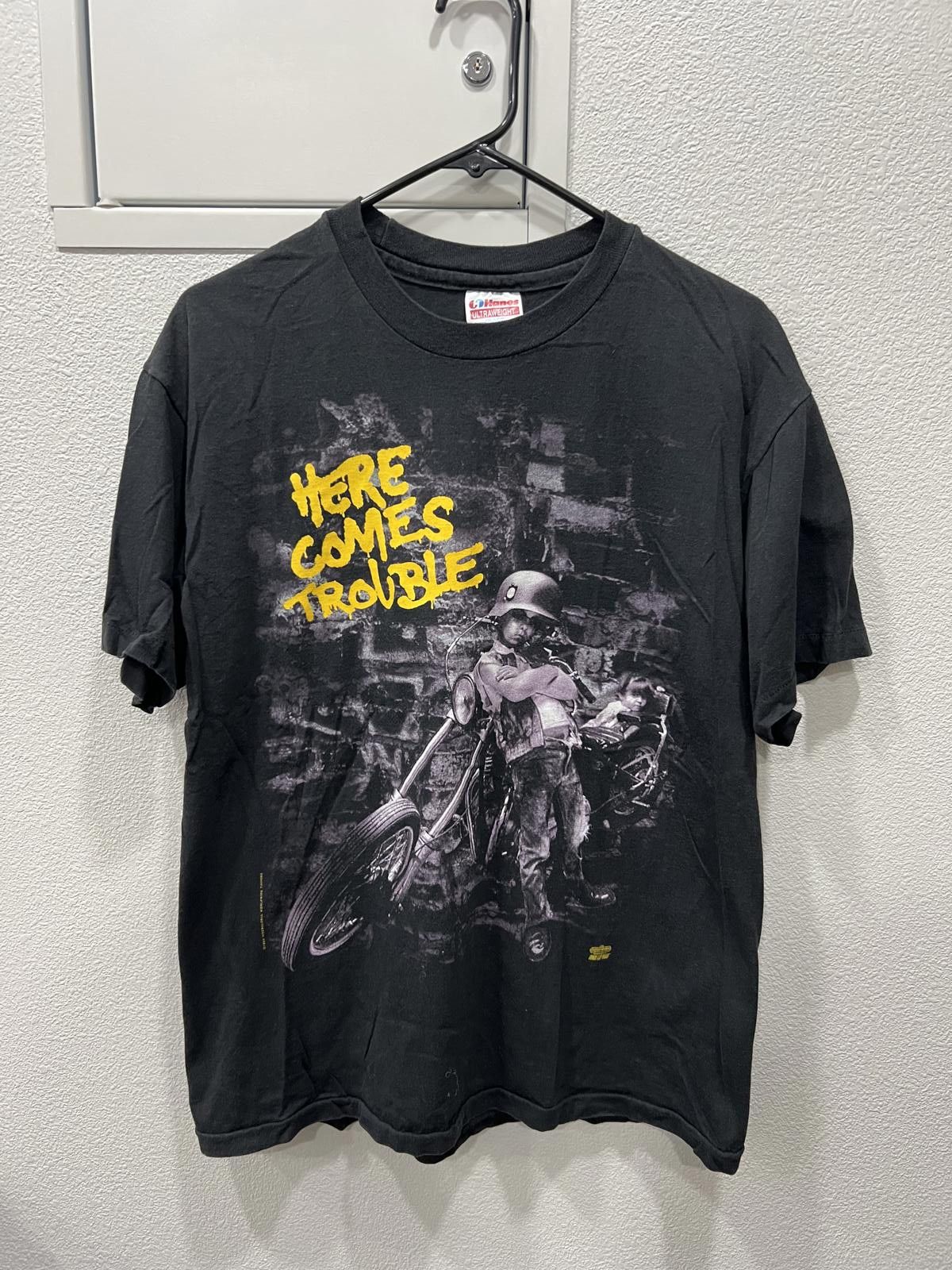 Hanes 80s Here Comes Trouble Bad Company Tee Hoodie, Sweatshirt | FlexRushtees.com