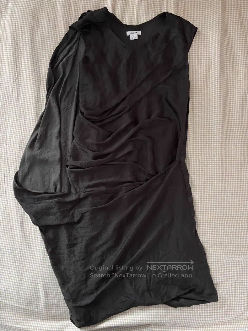 Lang Helmut Lang Size 4 Tank Style Blackish Gray Asymmetrical Dr T-Shirts, Hoodie, Sweatshirt | AU16VibeMintTees.com