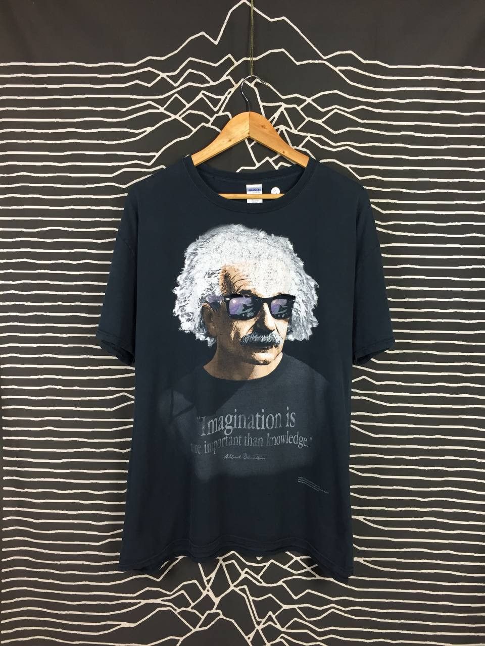 Vintage Distressed Albert Einstein Imagination Knowledge Quote Tee Hoodie, Sweatshirt | FlexRushtees.com