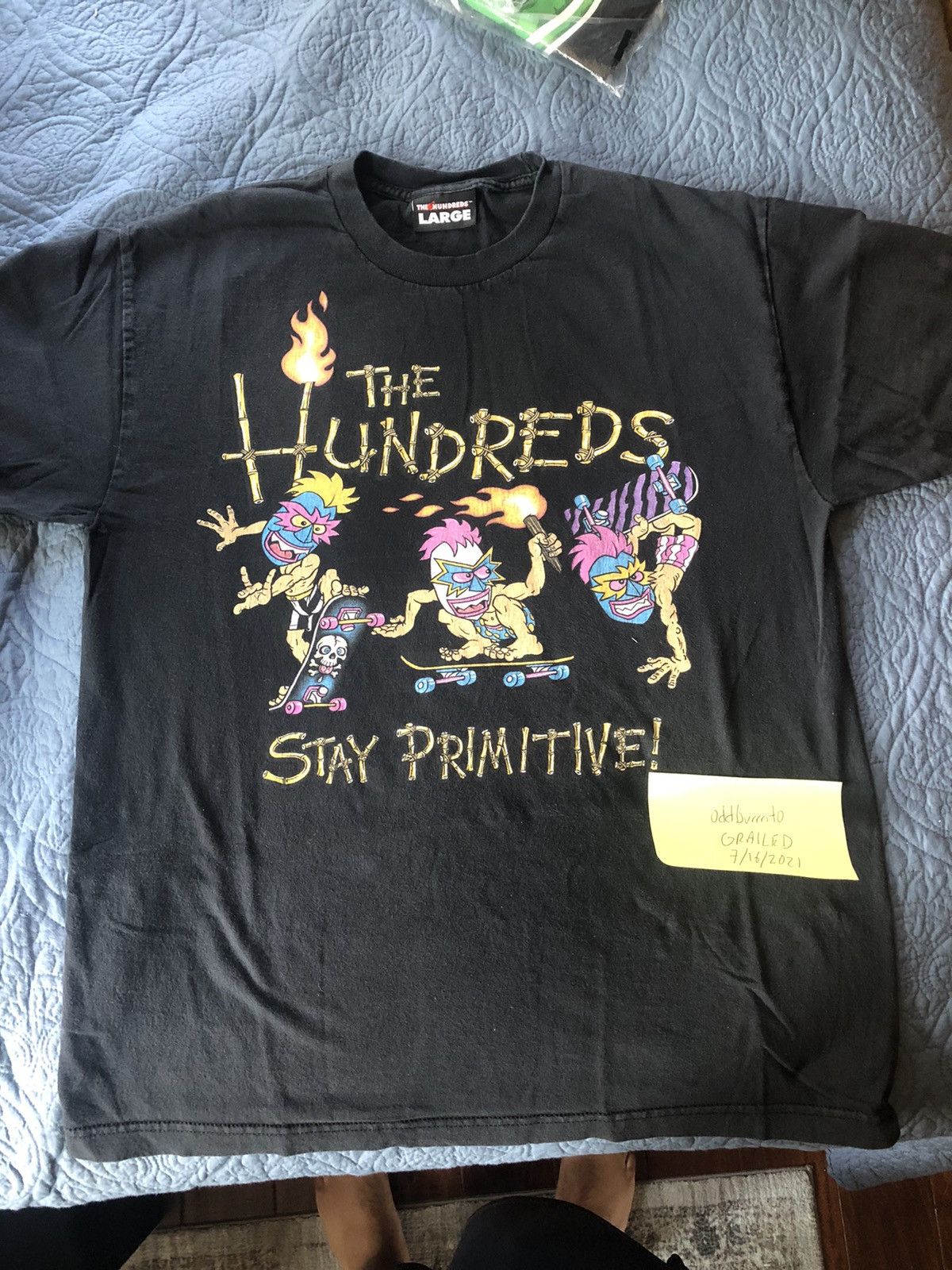 Hundreds 2012 The Hundreds Stay Primitive Black T Shirt Made In Usa Hoodie, Sweatshirt | FlexRushtees.com