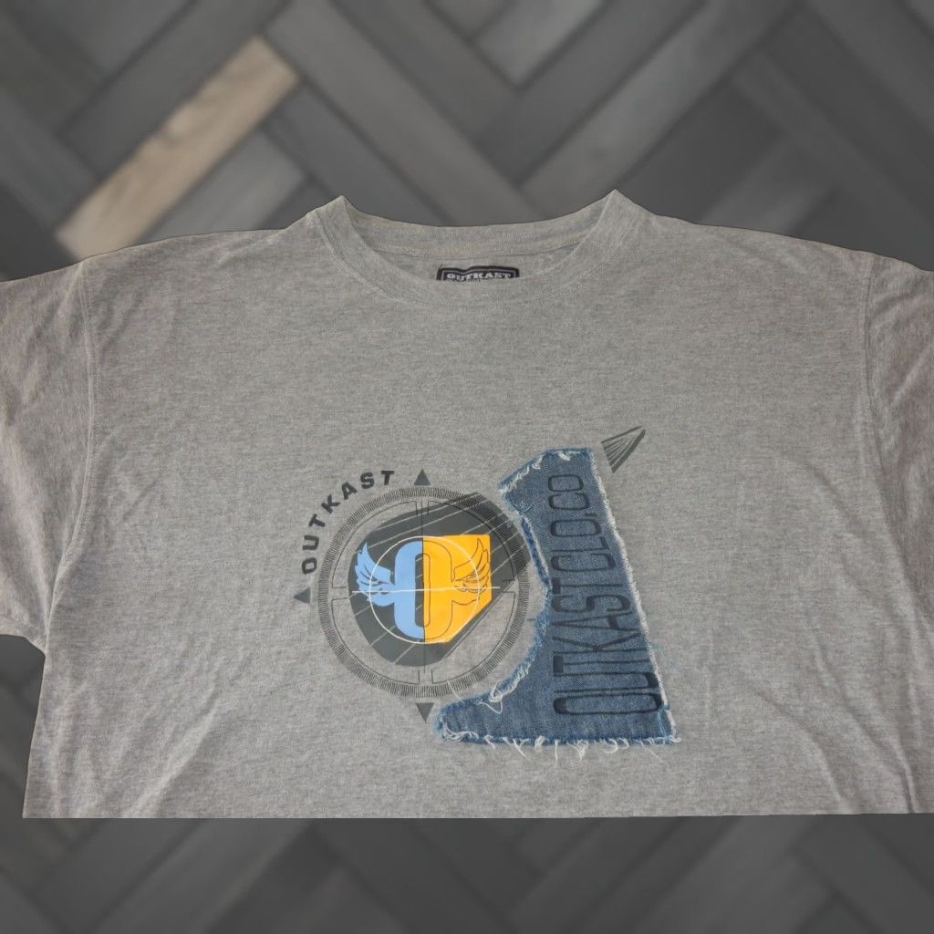 Vintage Outkast Mens Short Sleeve T Shirt Gray Large Hoodie, Sweatshirt | AU16VibeMintTees.com