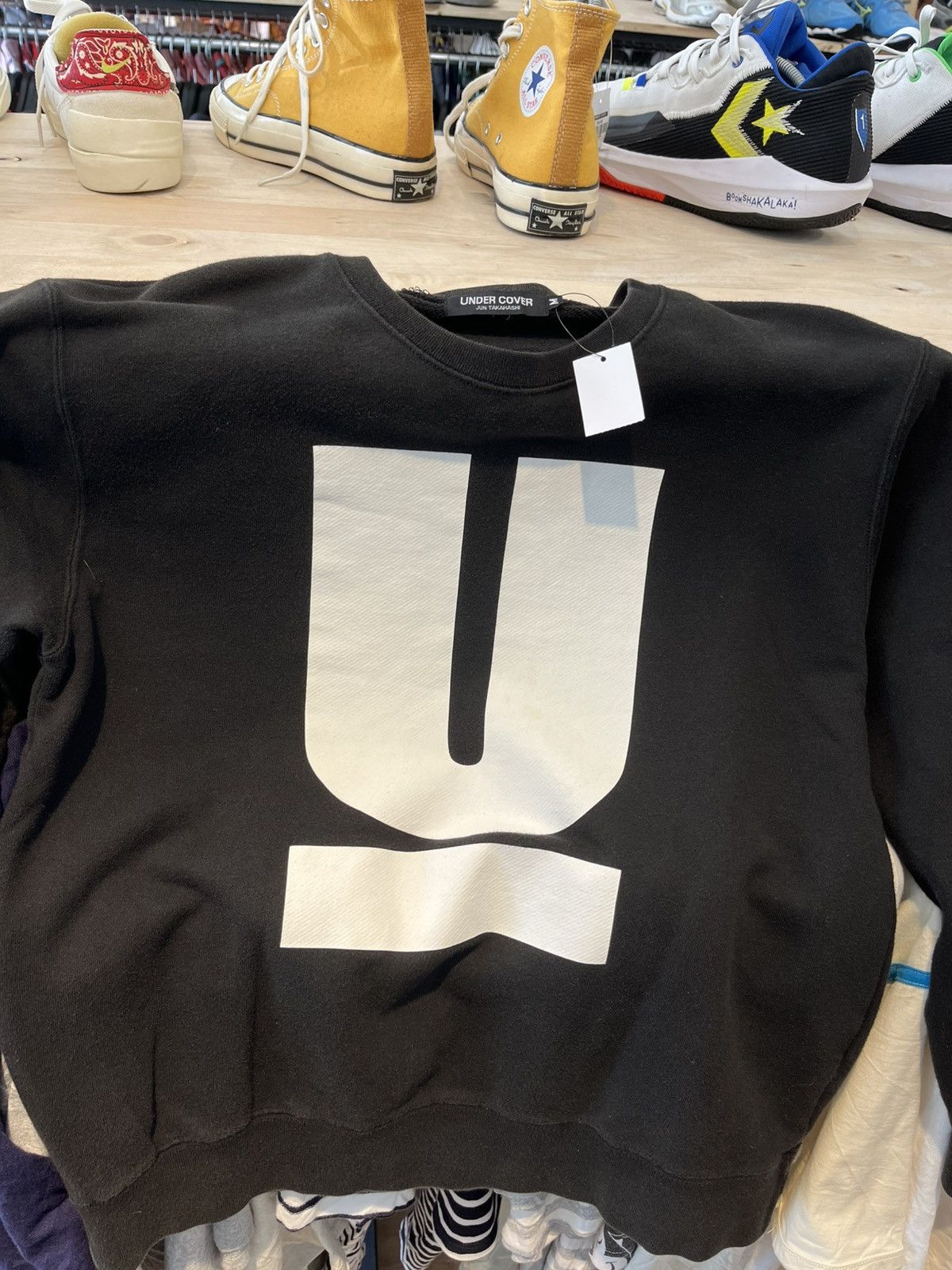 Undercover Iconic U Print Crewneck Sweatshirt T-Shirts, Hoodie | FlexRushtees.com