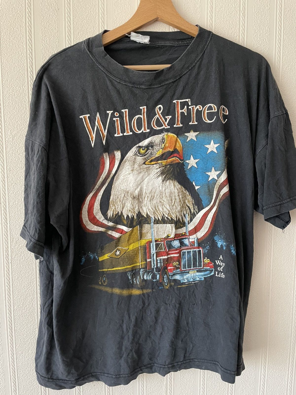 Vintage Eagle Truckers T Shirt 3d Emblem