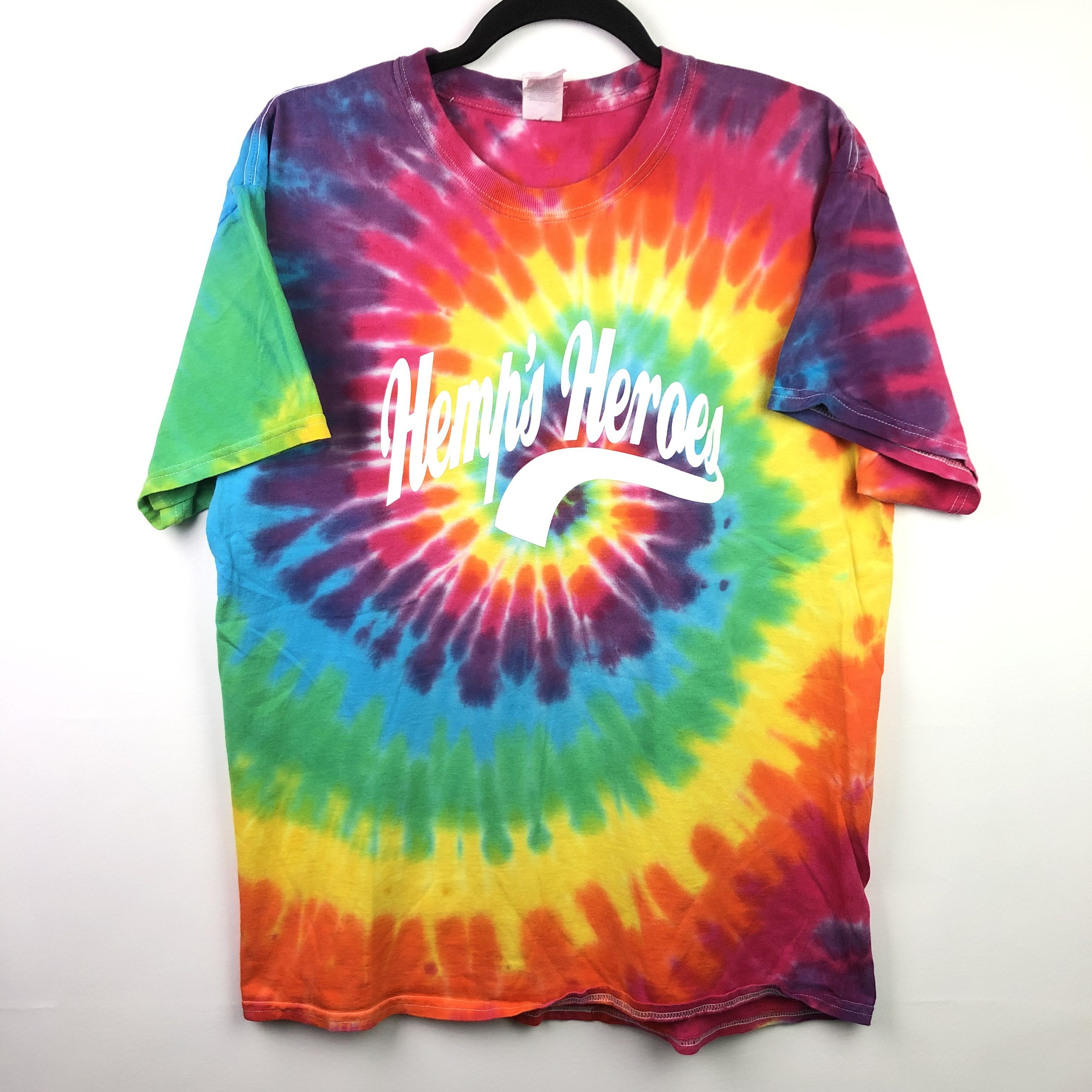 Other Hemp S Heroes Tie Dye T Shirt Sz L Multicolor Weed Trippy