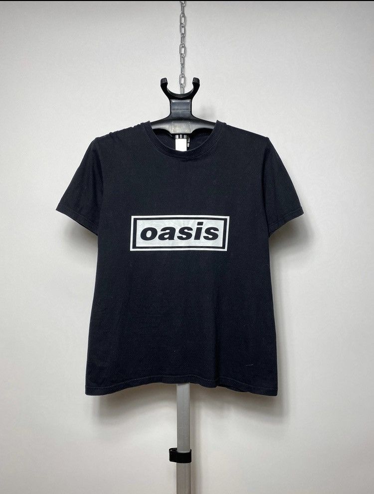 Vintage Oasis Box Logo Black T Shirt Size S Hoodie, Sweatshirt | FlexRushtees.com