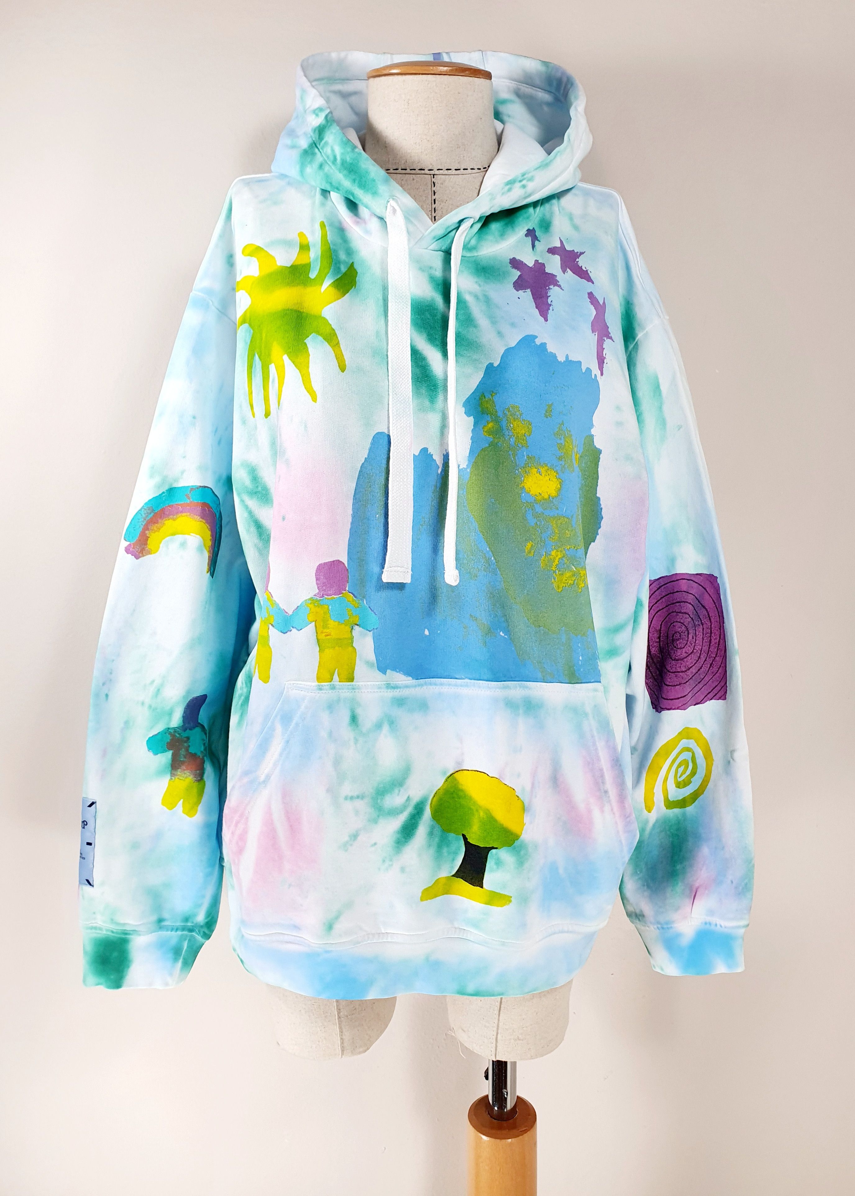 Mcq Blue Tie Dye Earth Up Hoodie T-Shirts, Sweatshirt | AU16VibeMintTees.com