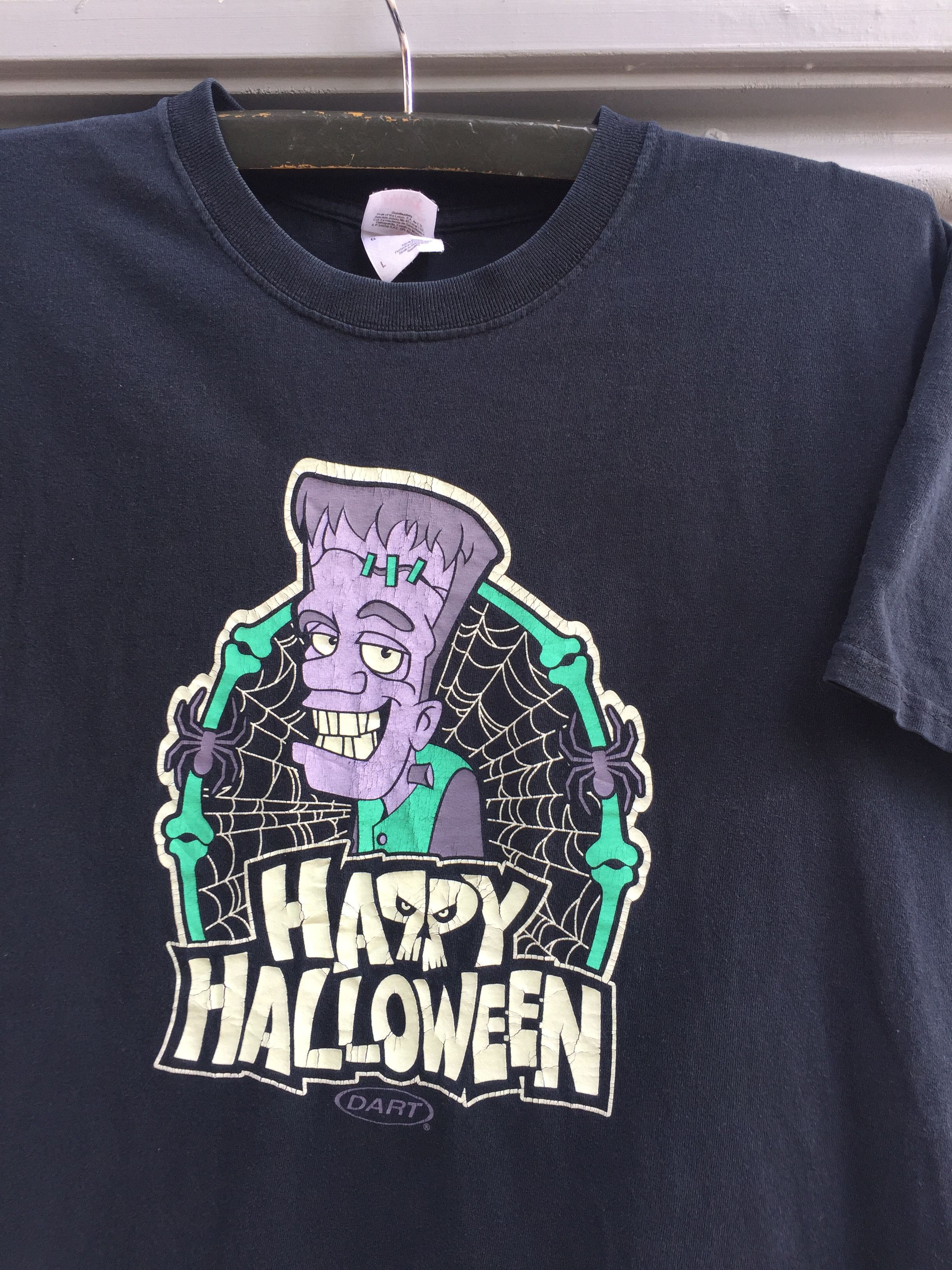 Vintage Y2k Happy Halloween Frankenstein Promo Tee