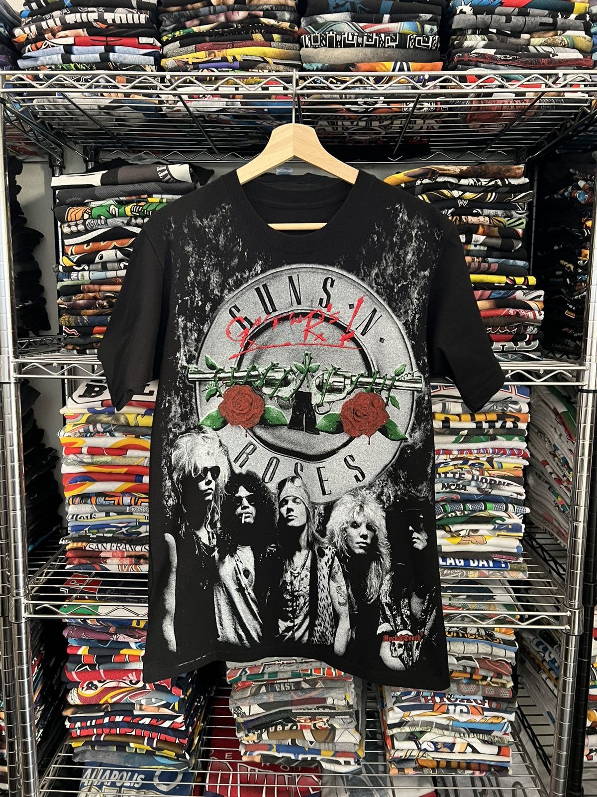 Band Tees 2000s Gn Fn Rs Aop Embroidered Bootleg Tee Hoodie, Sweatshirt | FlexRushtees.com