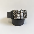 Prada Mid 2000s Opal Jewel Metal Buckle Belt