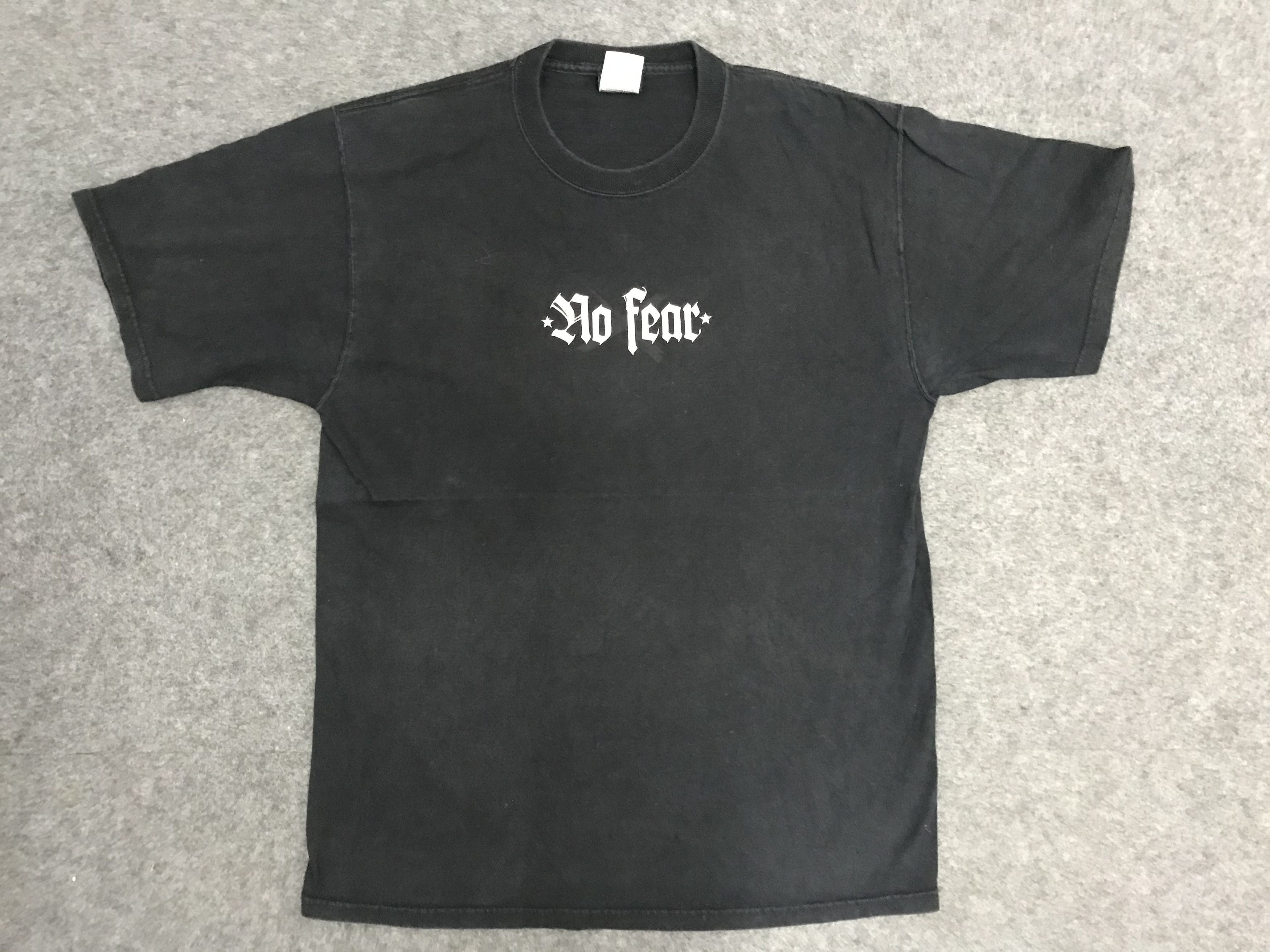 Vintage No Fear Big Logo Double Sided Prints Ss Summer Tee Shirt Hoodie, Sweatshirt | FlexRushtees.com