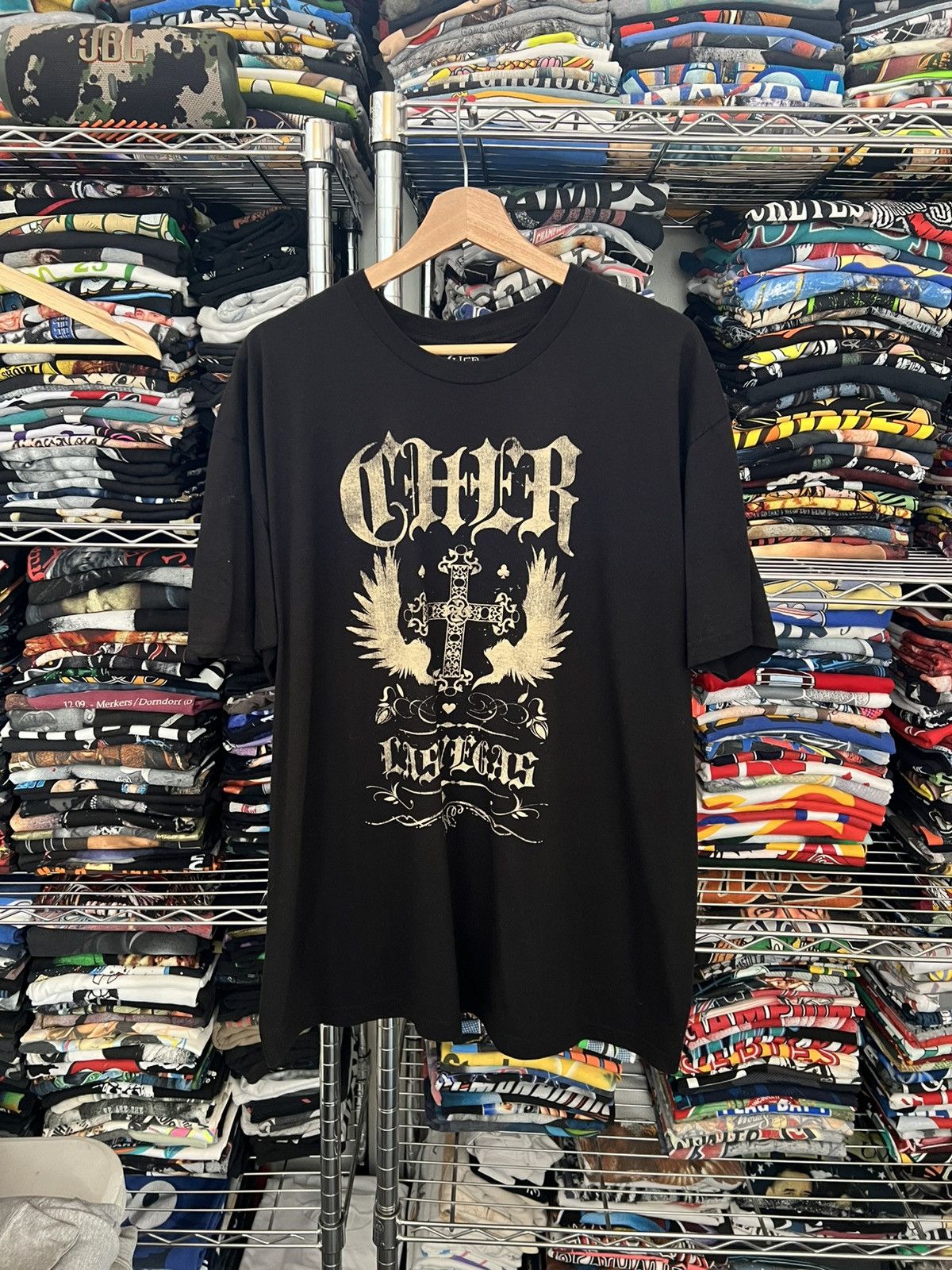 Band Tees Y2k Cher Las Vegas Tour Cross Tee 2000s