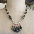 Vintage 80s Hematite Rose Quartz Stone Necklace T-Shirts, Hoodie, Sweatshirt | FlexRushtees.com