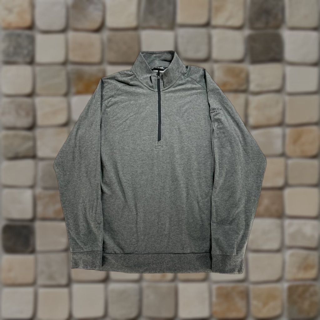 Travismathew Travis Mathew Sweater Mens Xl Gray Golf Cotton Blend Quarter Zip Logo Pullover Knit Moc T-Shirts, Hoodie,...