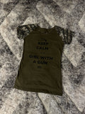 Other Girls With Guns Slogan Keep Calm Graphic Tee Hoodie, Sweatshirt | FlexRushtees.com