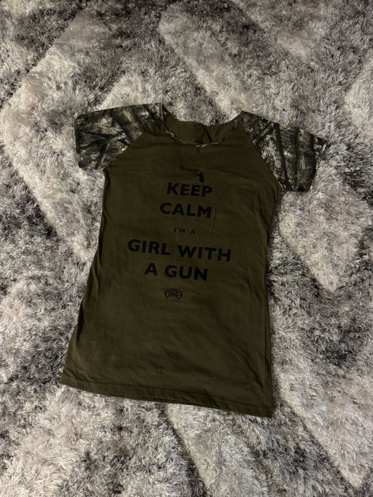 Other Girls With Guns Slogan Keep Calm Graphic Tee Hoodie, Sweatshirt | FlexRushtees.com