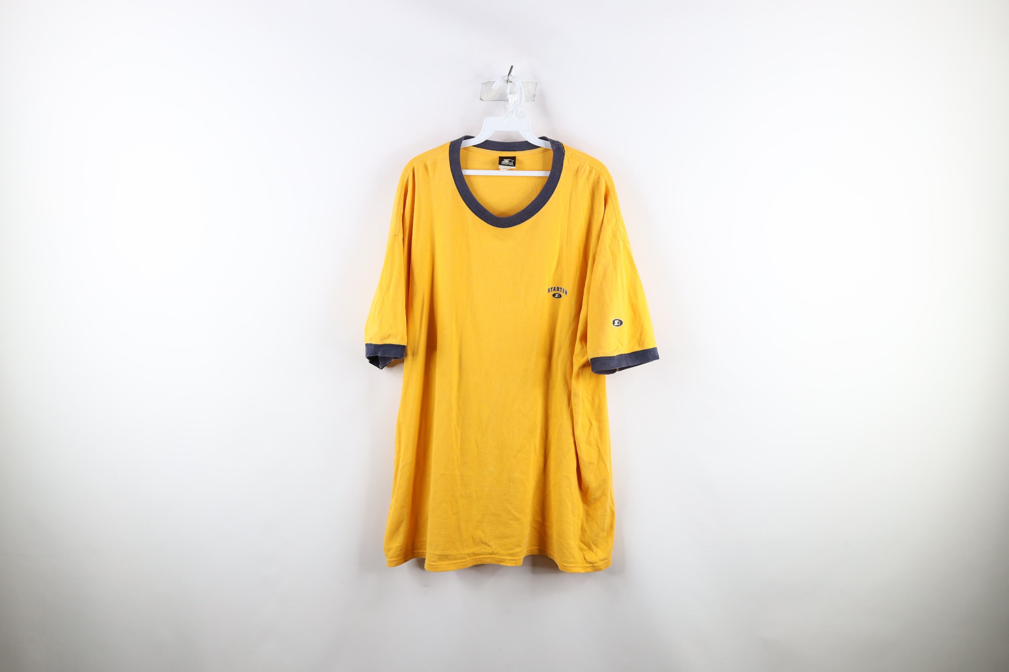 Vintage 90s Starter Distressed Short Sleeve Ringer T Shirt