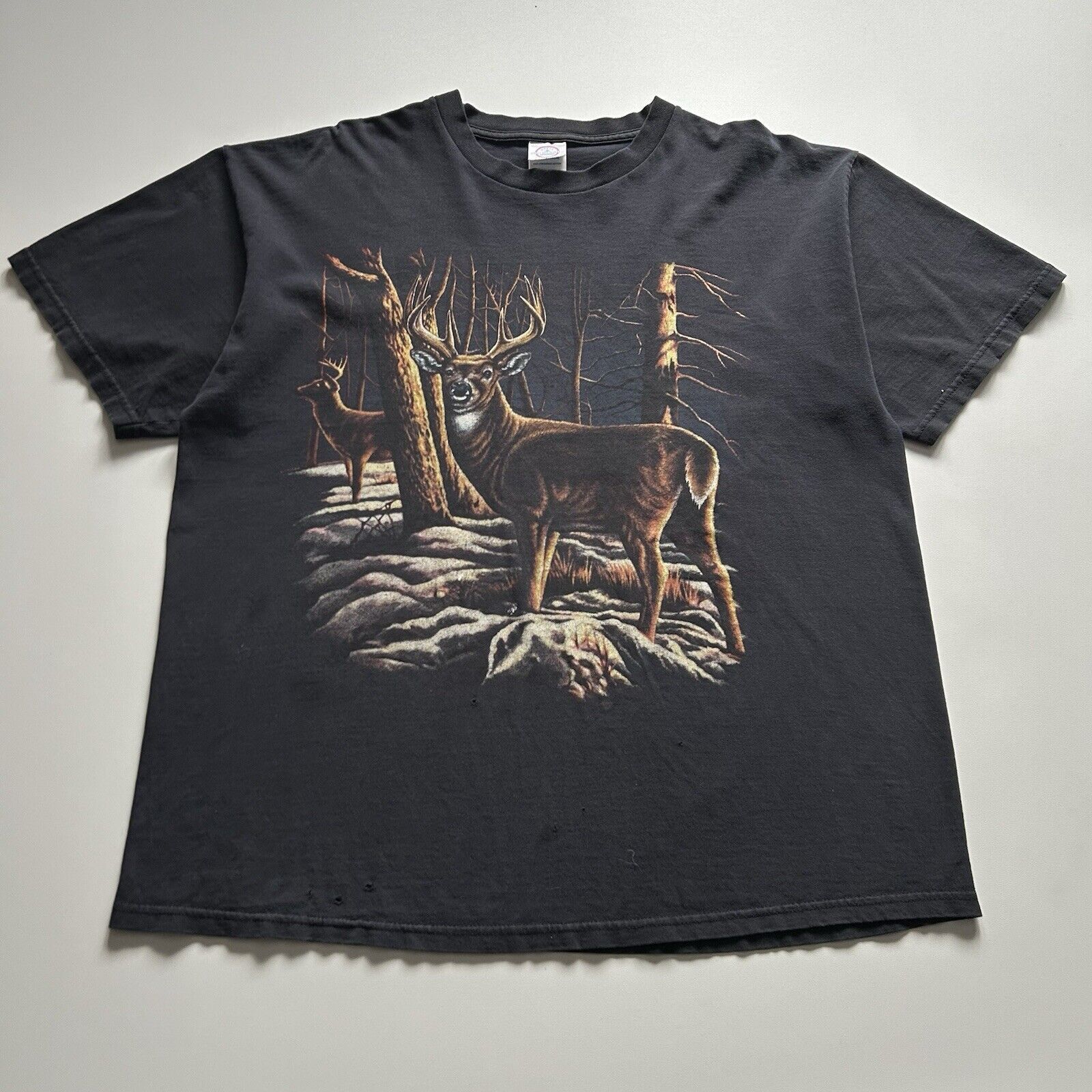 Delta Vintage Wildlife Nature Deer Animal Art Graphic T Shirt Xl Hoodie, Sweatshirt | FlexRushtees.com