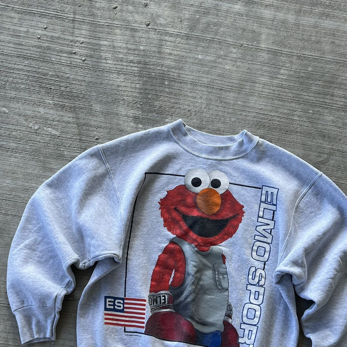 Vintage Fruit Of The Loom Vintage Rare Logo Elmo Sport Sweatshirt
