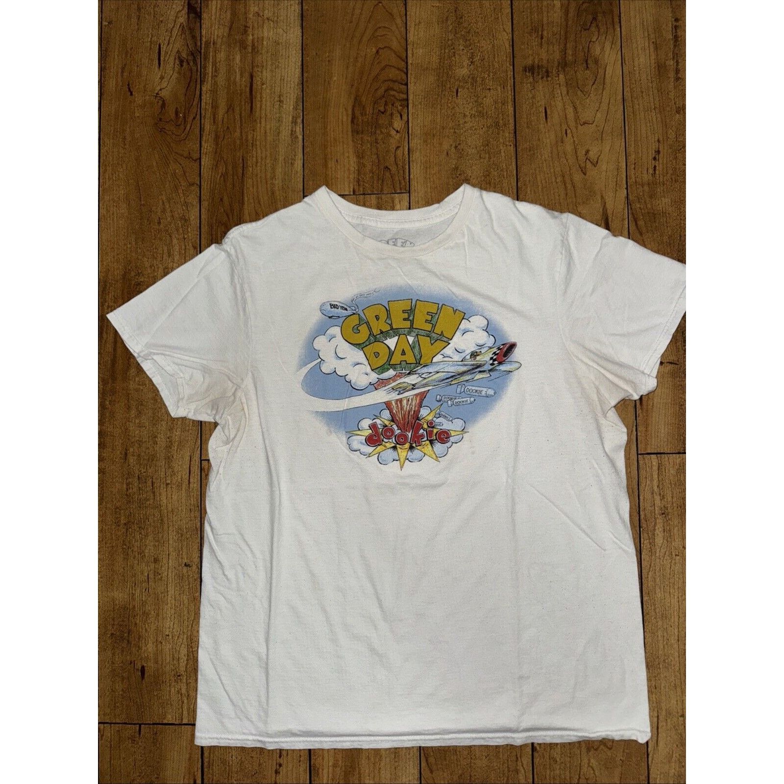 Rap Tees X Vintage Green Day Dookie Band Tee T Shirt White Med 19x24 Hoodie, Sweatshirt | FlexRushtees.com