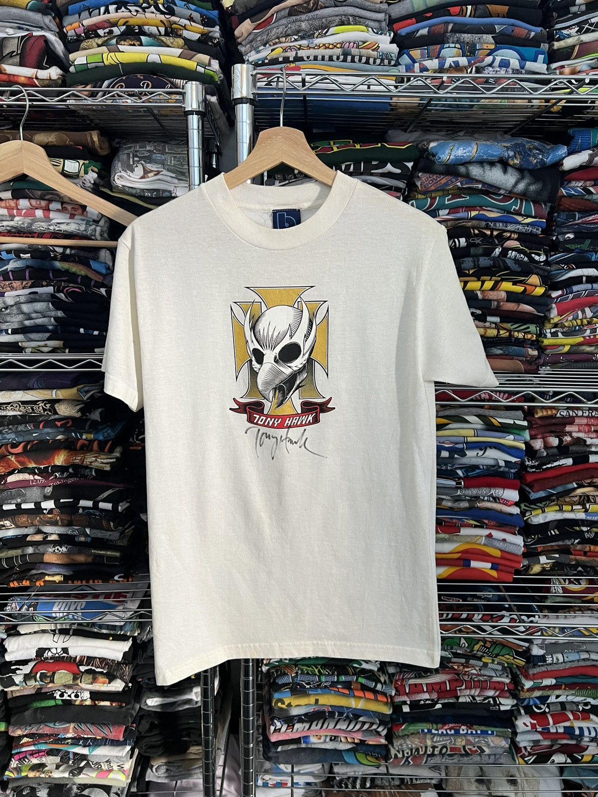 Tony Hawk 90s Birdhouse Tony Hawk Autographed Skate Tee Hoodie, Sweatshirt | FlexRushtees.com