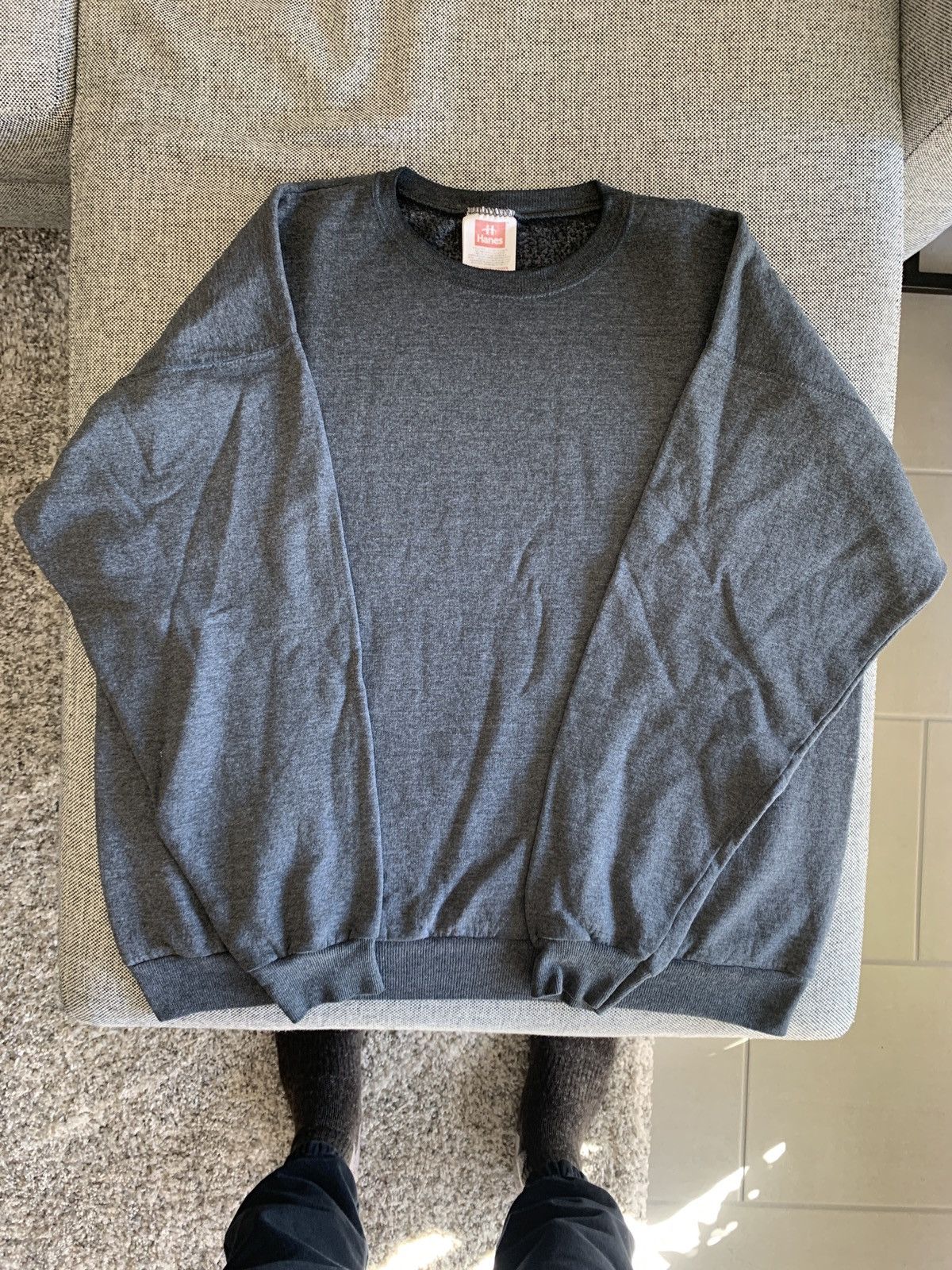 Vintage 80s 90s Hanes Blank Sweatshirt Crewneck Paint