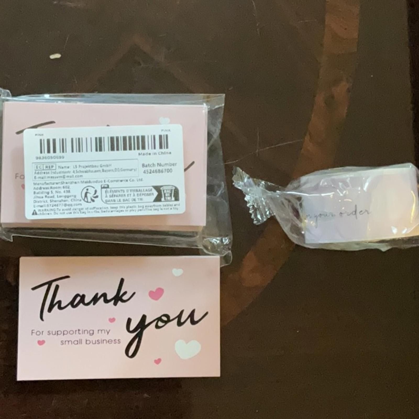 Custo Barcelona 150 Piece Thank You Business Cards And Stickers