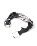 Hysteric Glamour 2000s Japanese Made Multi Strand Black Cord Metal Bracelet