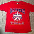 Vintage Lee Texas Rangers Baseball Tee Size L Hoodie, Sweatshirt | FlexRushtees.com