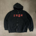 Rage Against The Machine Vintage Rage Against The Machine Zip Hoodie Xxl Fade Black T-Shirts, Sweatshirt | FlexRushtees.com