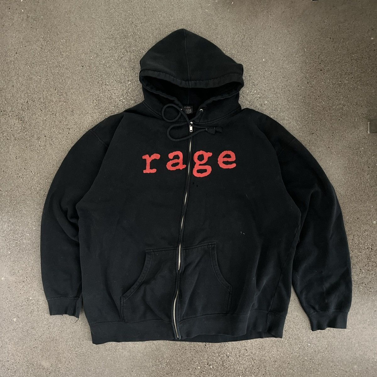 Rage Against The Machine Vintage Rage Against The Machine Zip Hoodie Xxl Fade Black T-Shirts, Sweatshirt | FlexRushtees.com