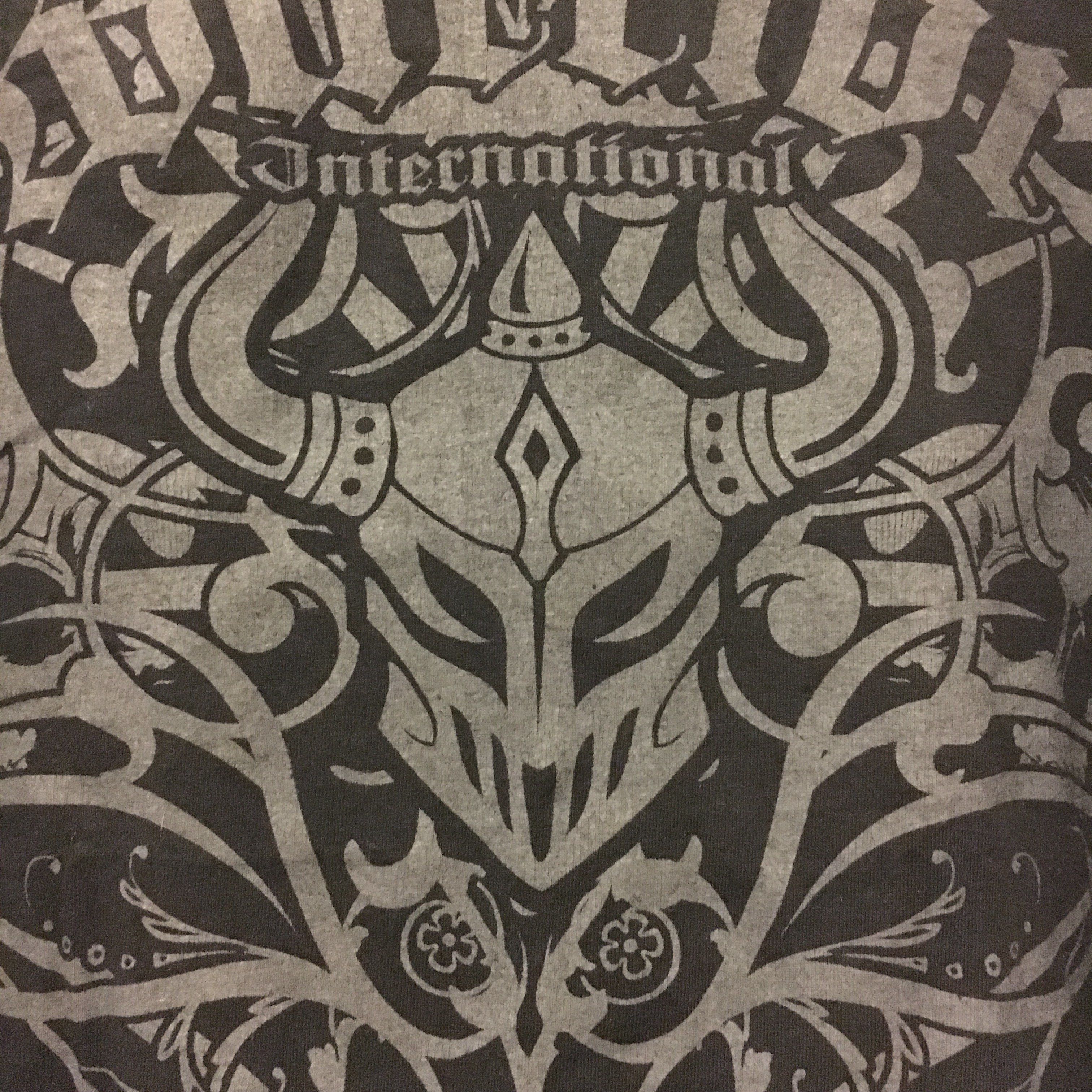 Warrior Vintage Huge Print Goth Knight Warrior International Shirt