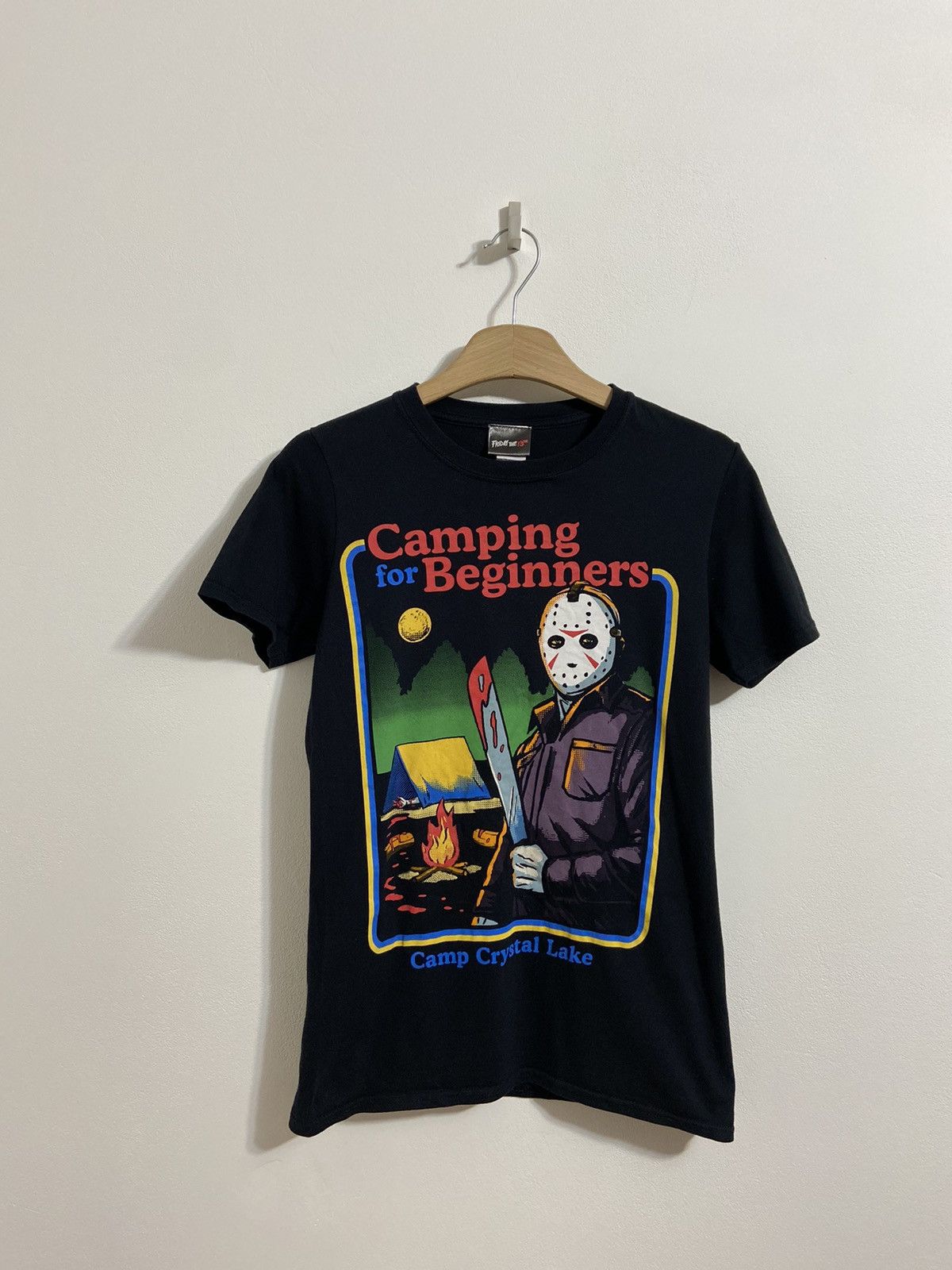 Japanese Brand X Vintage Friday The 13th Camping For Beginners T Shirt Big Logo Movie