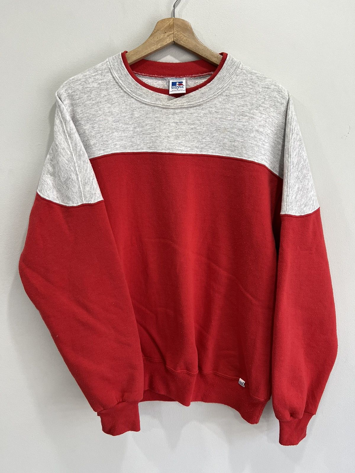 Athletic Vtg Russell Athletic Sweater Blank Sweatshirt Two Tone Usa