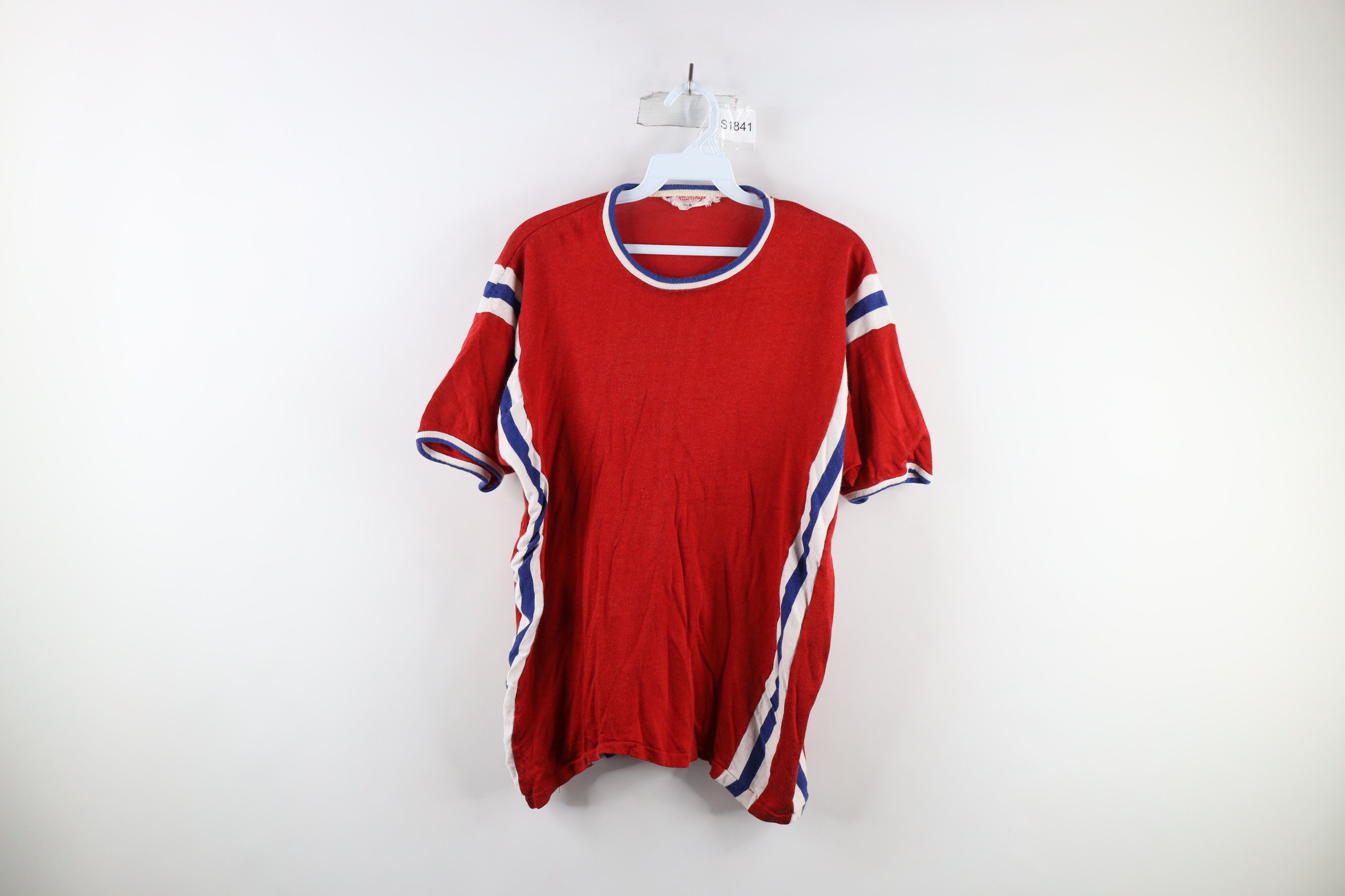 Vintage 60s 70s Rawlings Short Sleeve Knit T Shirt Usa