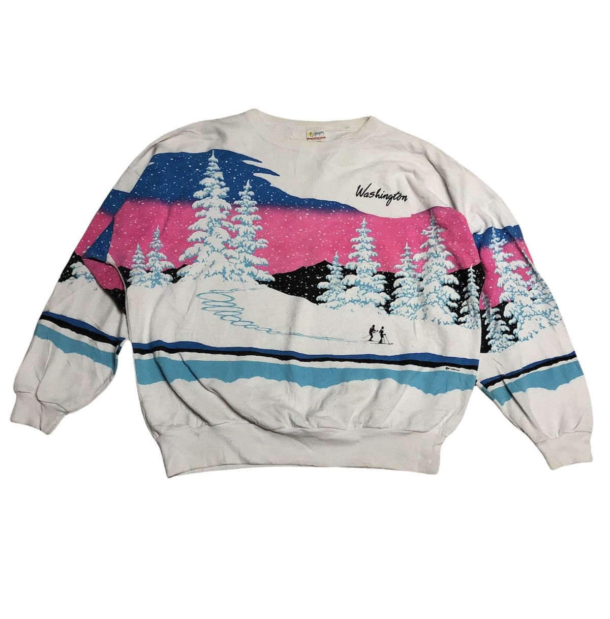 Vintage 80s 90s Washington Winter Panorama Sweatshirt T-Shirts, Hoodie | FlexRushtees.com