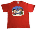 Vintage 90s 2000s Peanuts Christmas T Shirt Size Large Red Hoodie, Sweatshirt | FlexRushtees.com