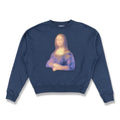 Off White Blue Blurred Mona Lisa Arrows Oversized Sweatshirt T-Shirts, Hoodie | FlexRushtees.com