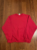 Vintage 90s Blank Jerzees Red Crewneck Sweatshirt