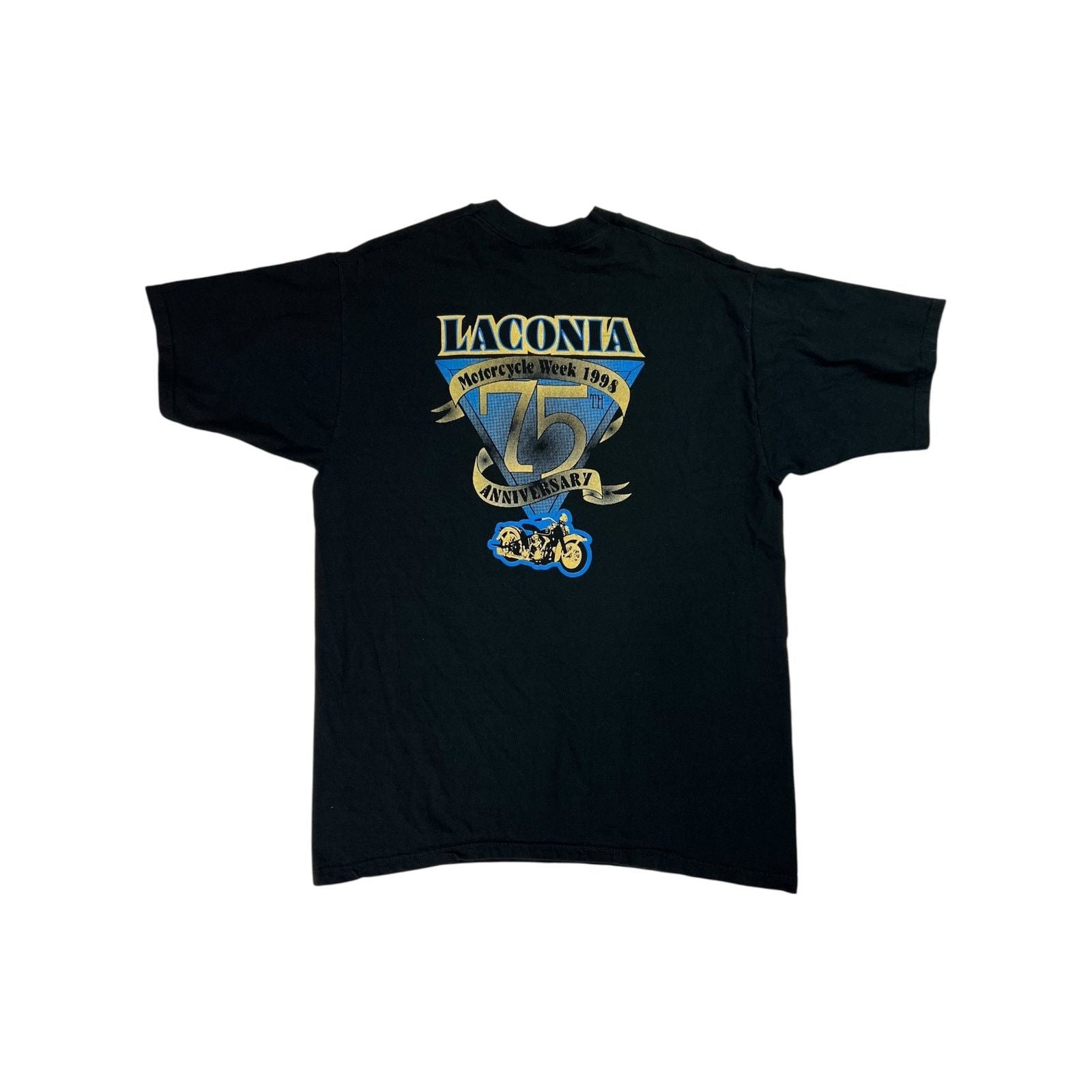 Vintage 1998 Laconia Motorcycle Weekend Biker Tee Xl Hoodie, Sweatshirt | FlexRushtees.com