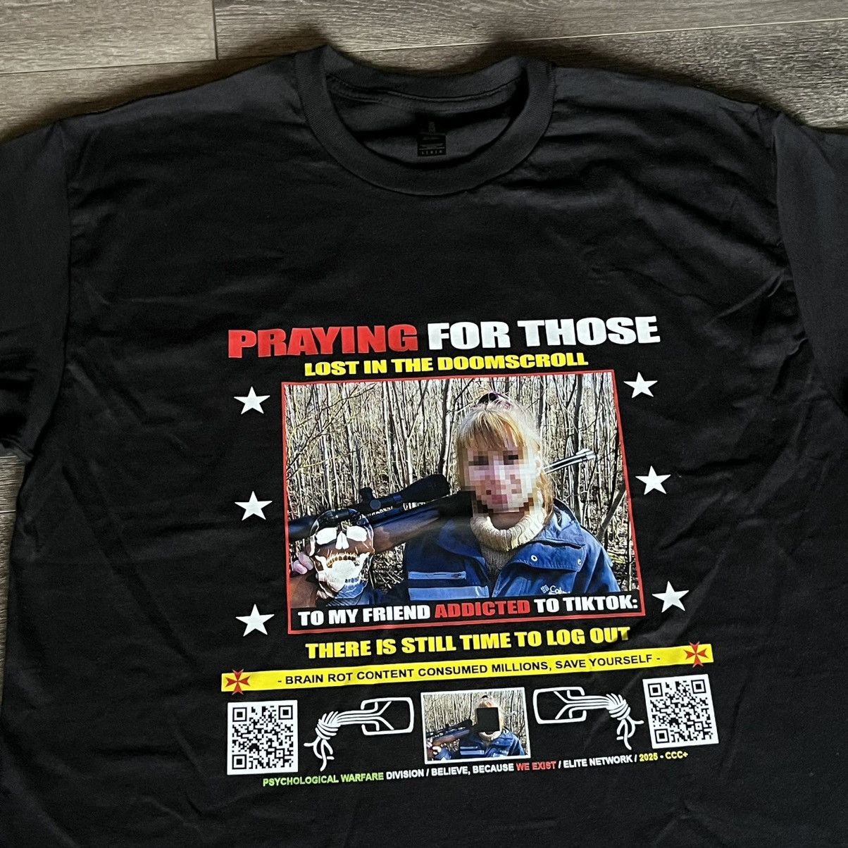 Vintage Third World Elite Network Praying Lost In The Doomscroll Tee