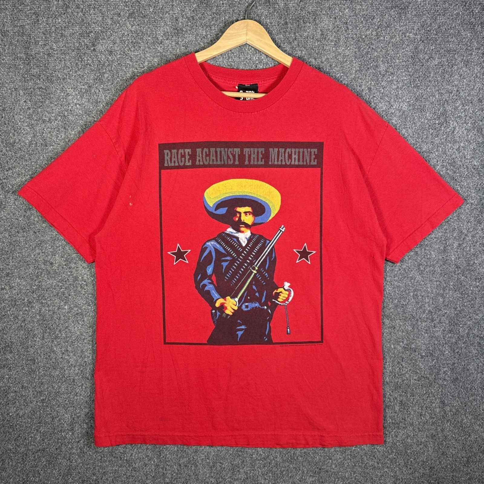 Rage Against The Machine Vintage Rage Against The Machine Shirt Mens Xl Red Zapata Hoodie, Sweatshirt | FlexRushtees.com