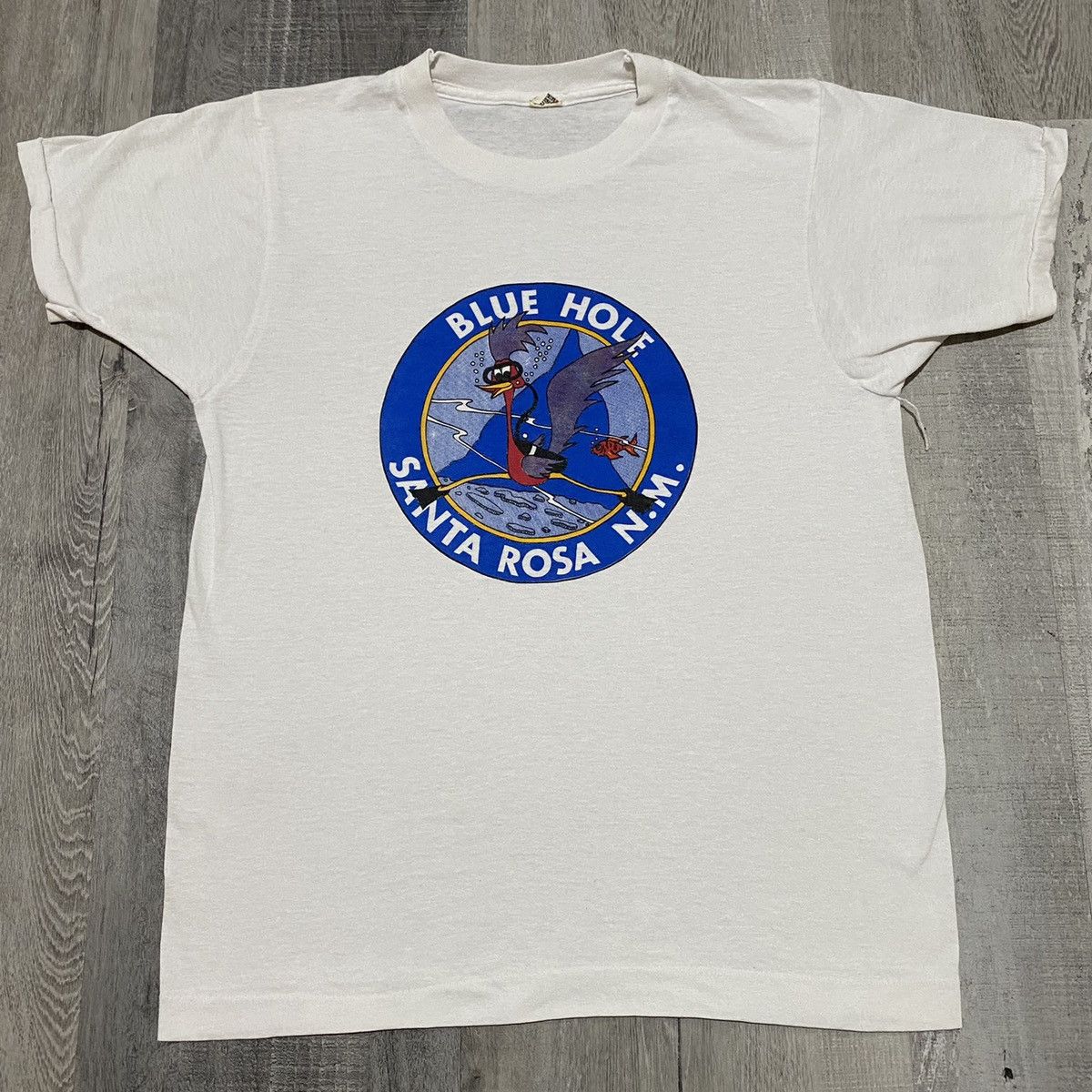 Vintage Screen Stars Blue Hole Santa Rosa Vtg 70s Diving Snorkel Tee