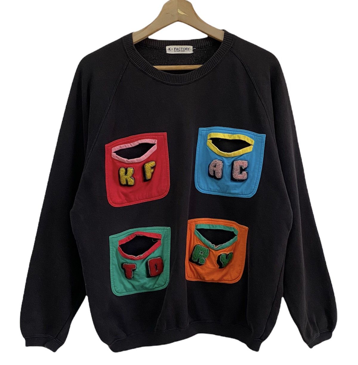 Japanese Brand K Factory Four Pocket Patchwork Padded Elbow Sweatshirt T-Shirts, Hoodie | FlexRushtees.com