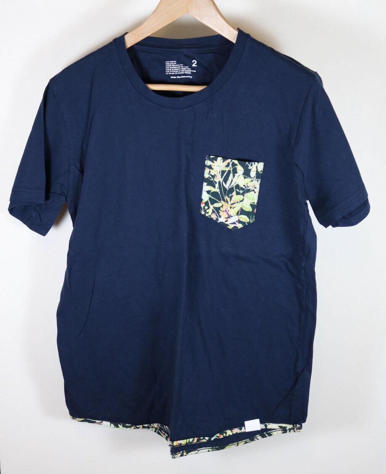 Mountaineering White Mountaineering Tropical Print Navy Tshirt Size 2