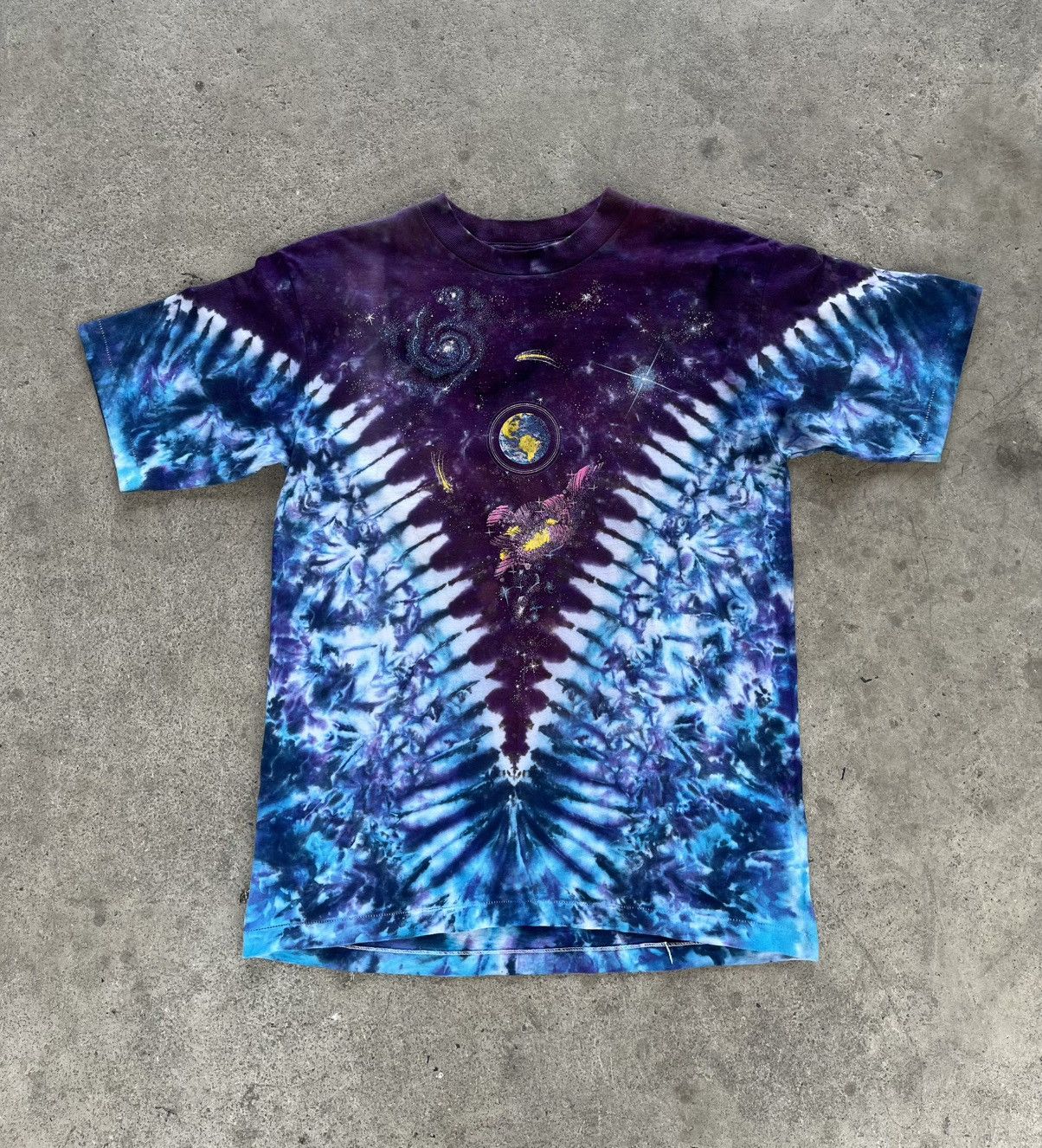 Vintage Liquid Blue Space T Shirt 90 S