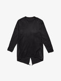 Transit Sample Black Waxed Reversed Seam And Fishtail Detailed Cotton Longsleeve T-Shirts, Hoodie, Sweatshirt