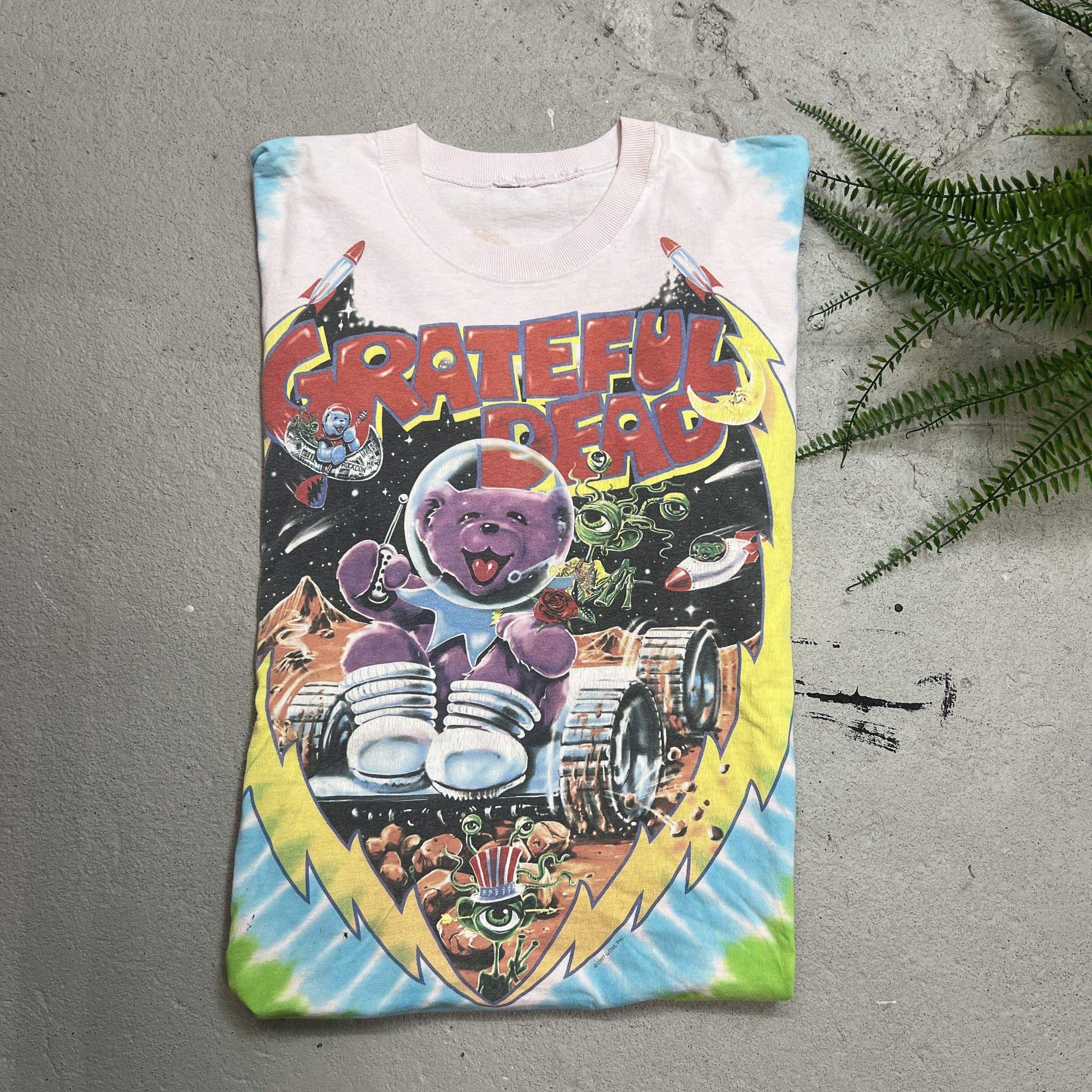 Vintage 1997 Grateful Dead Mars Rover Band Promo Tie Dye Tee Hoodie, Sweatshirt | AU16VibeMintTees.com