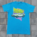 Vintage Back To The Future Shirt Men Medium Blue Classic Movie Graphic Tee Short Sleeve