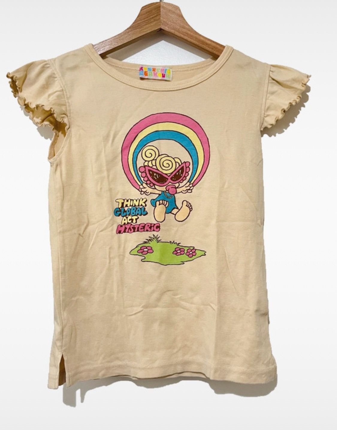 Glamour Hysteric Glamour Mini Slogan Rainbow Flying Sleeve T Shirt Hoodie, Sweatshirt | FlexRushtees.com