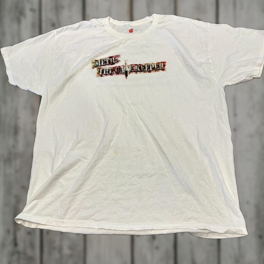 Hanes Vintage Rare Anti Meth Graphic Tee Xl Shirt Men White Hanes Meththegatekeeper Speaker Shirt